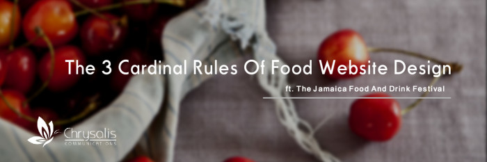 cardinal rules of food websites